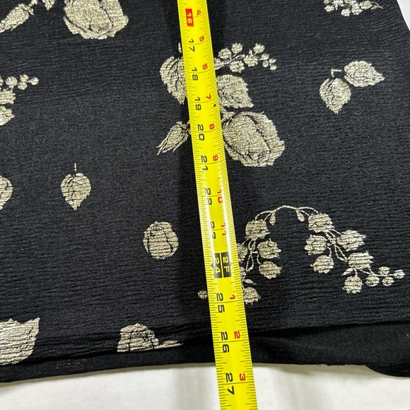 LuLaRoe elegant women’s size small black “SHEER” top With Gold Flowers - Picture 6 of 9